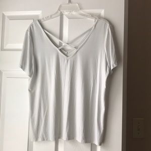 Crisscross v-neck tee